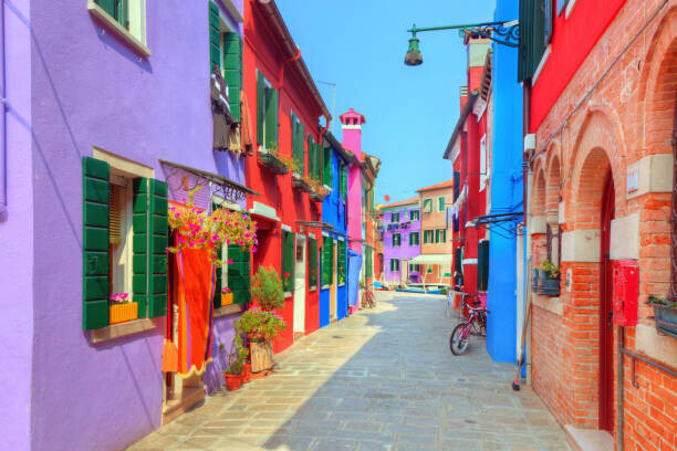 NiseriN Plakát, Obraz - Colorful houses on Burano island, near, NiseriN, 40 × 26.7 cm