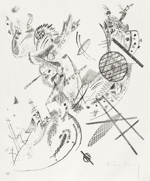 Wassily Kandinsky Plakát, Obraz - Small Worlds XII (1922), Wassily Kandinsky, 33.1 × 40 cm
