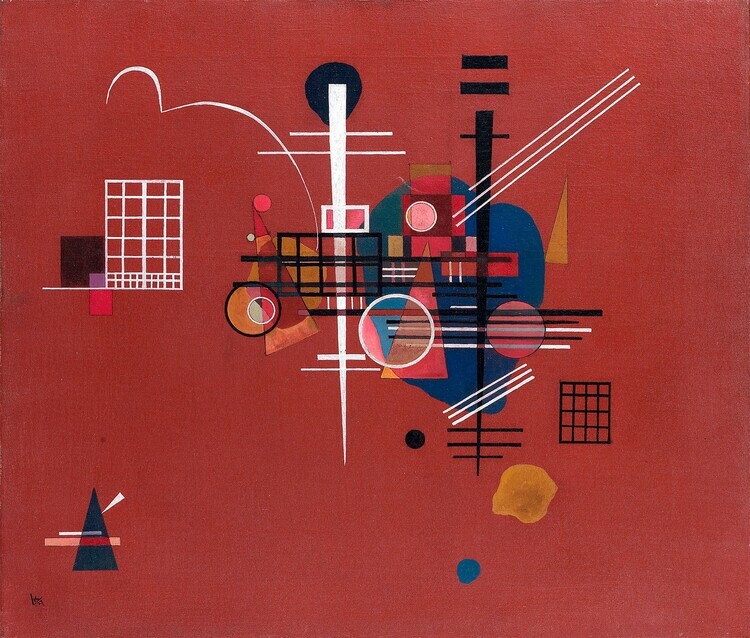 Wassily Kandinsky Plakát, Obraz - Dull Red, No.400 (1927), Wassily Kandinsky, 40 × 34 cm