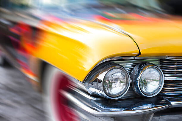 GoodLifeStudio Plakát, Obraz - Oldtimer headlights, GoodLifeStudio, 40 × 26.7 cm