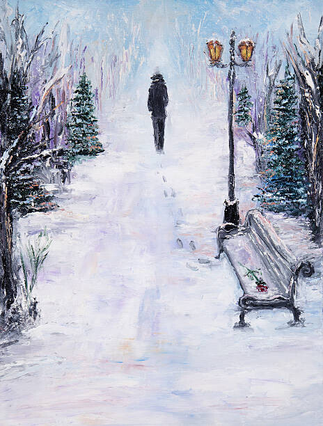 borojoint Plakát, Obraz - Alone in park, borojoint, 30 × 40 cm