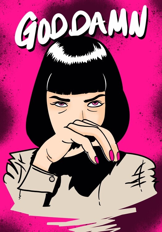 Tomas Harstedt Plakát, Obraz - GODDAMN!, Tomas Harstedt, 26.7 × 40 cm