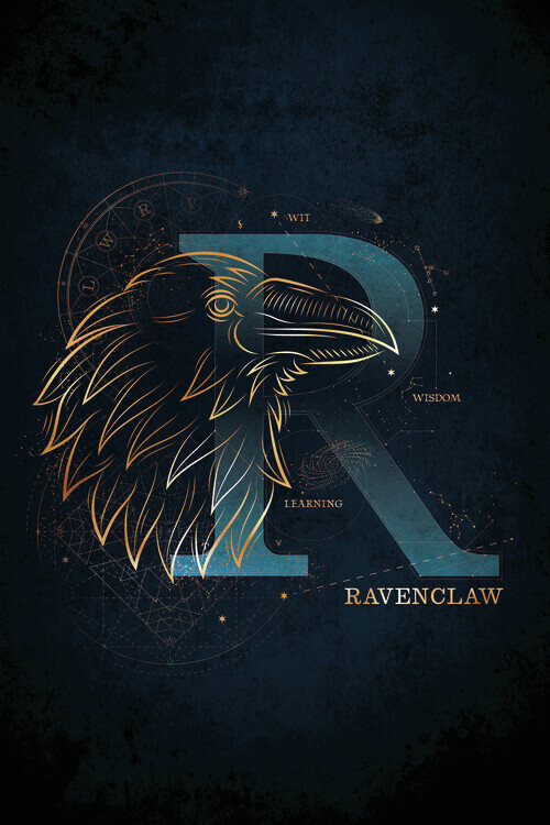 Europosters Plakát, Obraz - Harry Potter - Ravenclaw Initial, 26.7 × 40 cm