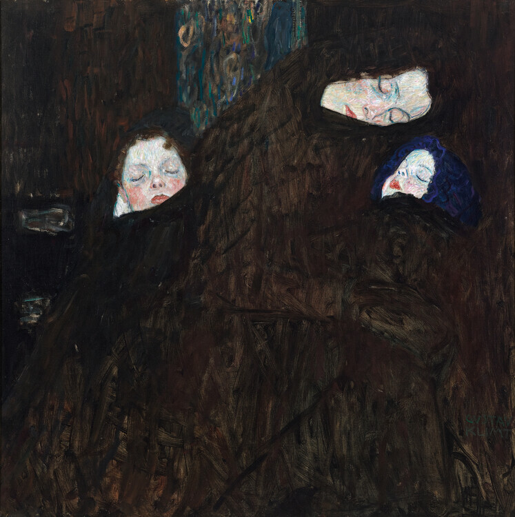 Gustav Klimt Plakát, Obraz - Mother with two children (family), Gustav Klimt, 40 × 40 cm