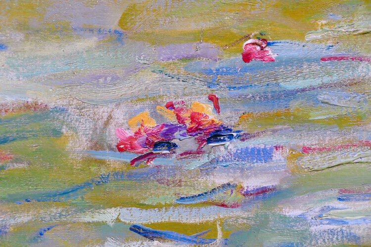 Claude Monet Plakát, Obraz - Detail of The Water-Lily Pond, Claude Monet, 40 × 26.7 cm