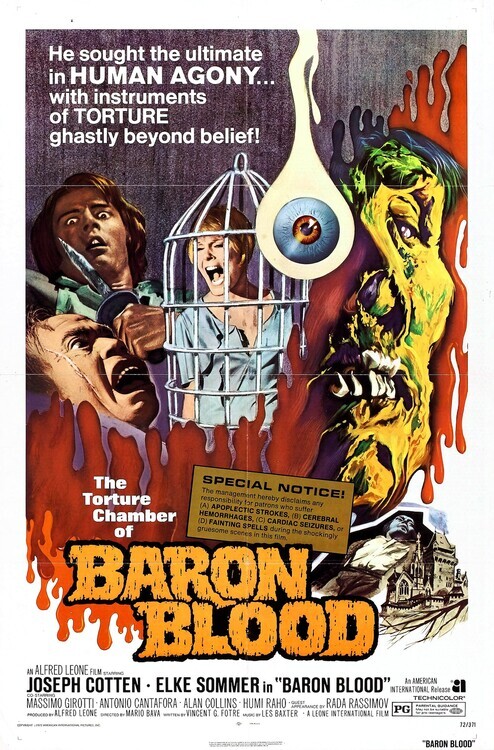 Europosters Plakát, Obraz - Baron Blood, 26.7 × 40 cm