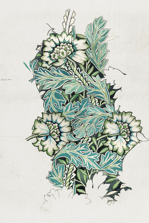 William Morris Plakát, Obraz - Anemone 1876, William Morris, 26.7 × 40 cm