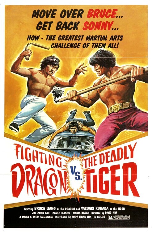 Europosters Plakát, Obraz - Fighting Dragon Vs Deadly Tiger, 26.7 × 40 cm
