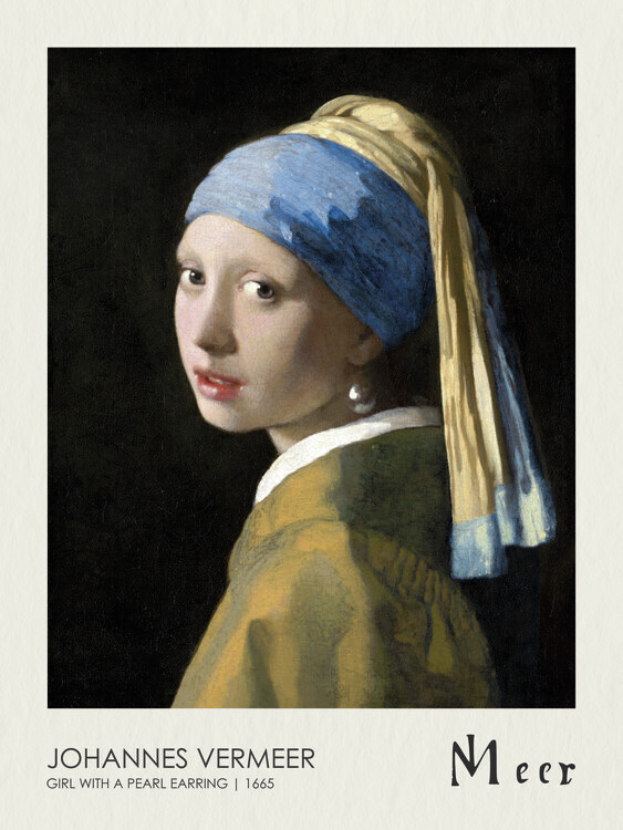 Johannes Vermeer Plakát, Obraz - The Girl with a Pearl Earring (1665), Johannes Vermeer, 30 × 40 cm