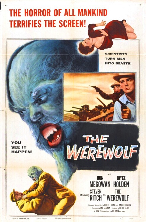 Europosters Plakát, Obraz - Werewolf 1954, 26.7 × 40 cm