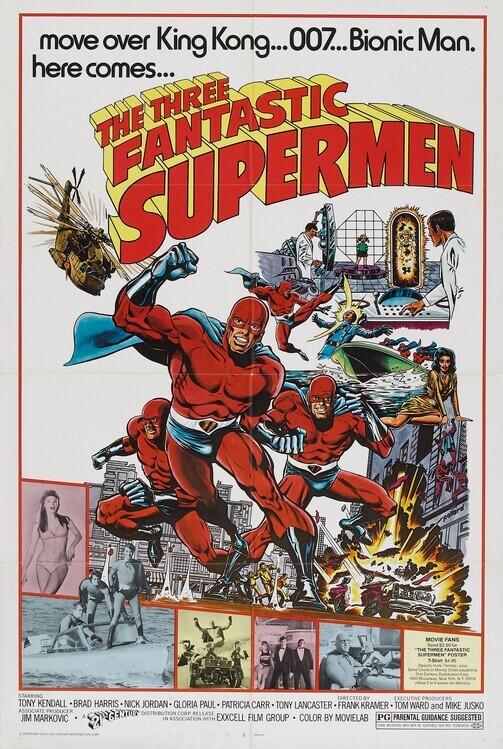 Europosters Plakát, Obraz - Three Fantastic Supermen, 26.7 × 40 cm