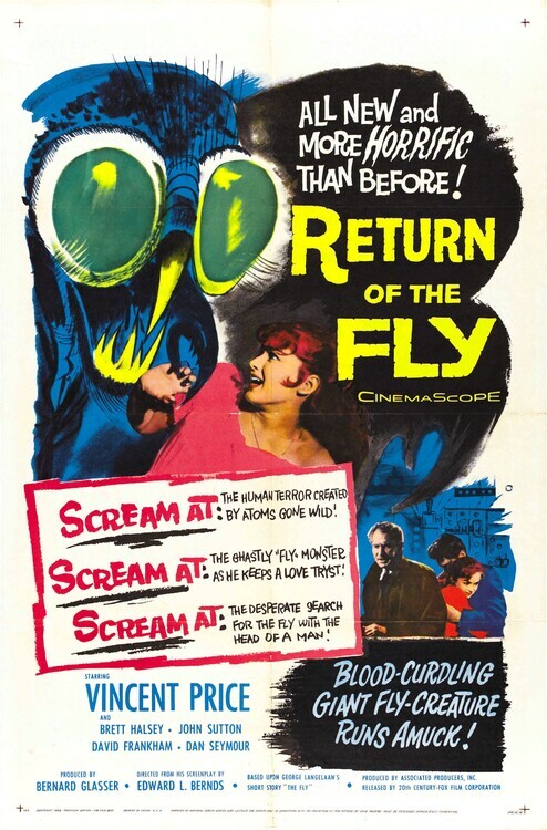 Europosters Plakát, Obraz - Return Of Fly, 26.7 × 40 cm