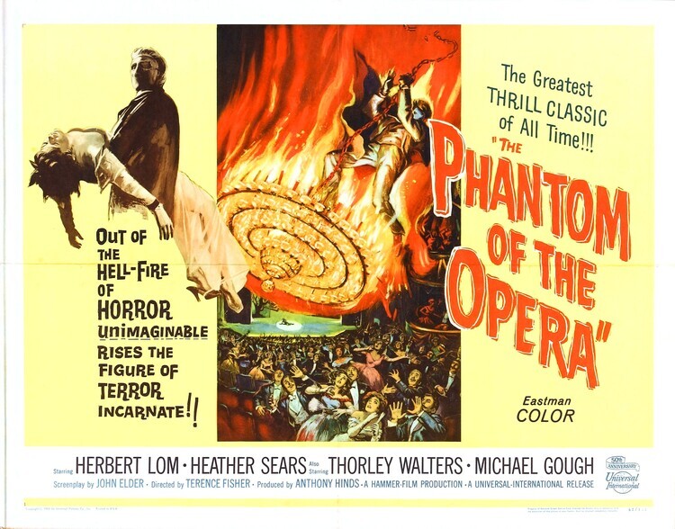 Europosters Plakát, Obraz - Phantom Of Opera 1962 02, 40 × 30 cm