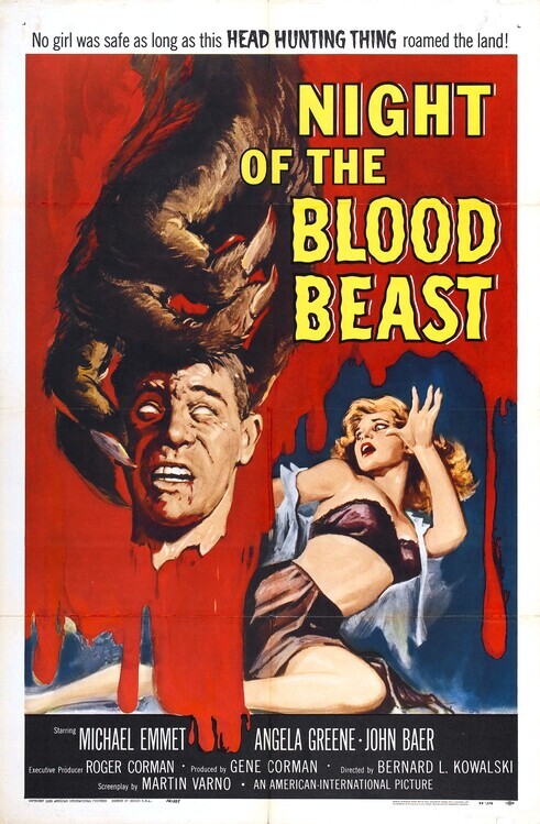 Europosters Plakát, Obraz - Night Of Blood Beast, 26.7 × 40 cm