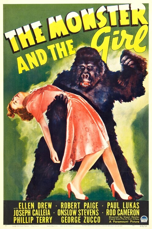 Europosters Plakát, Obraz - Monster And Girl, 26.7 × 40 cm