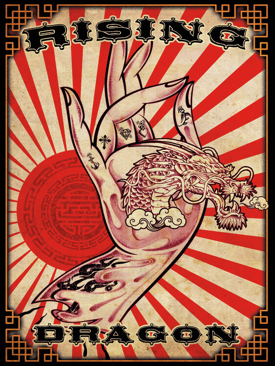 Alchemy Plakát, Obraz - Rising Dragon, Alchemy, 30 × 40 cm
