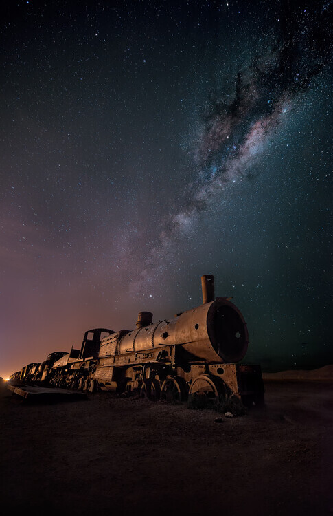 Hernan Calderon Velasco Plakát, Obraz - Night On The Galactic Railroad, Hernan Calderon Velasco, 26.7 × 40 cm