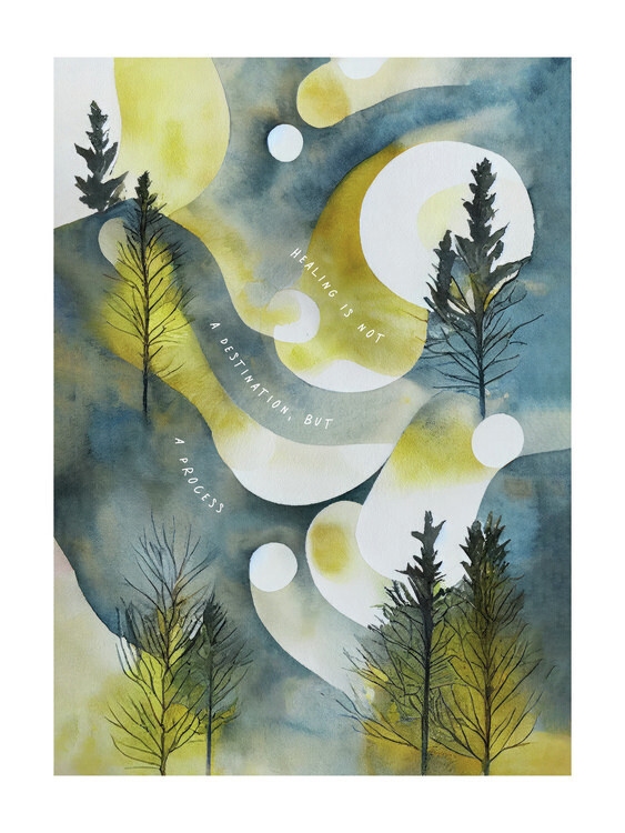 KsanaKalpa Plakát, Obraz - Healing Is A Process, KsanaKalpa, 30 × 40 cm