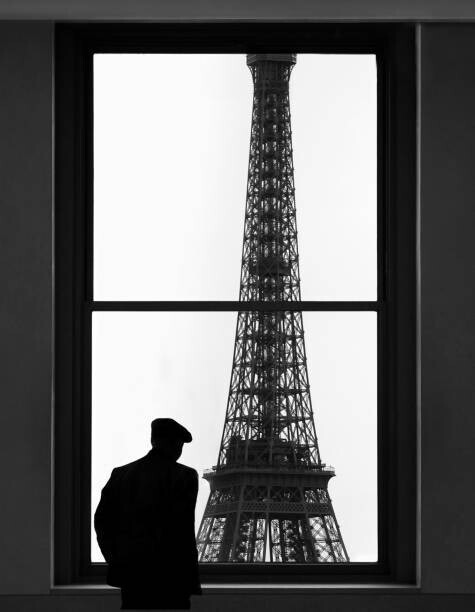 Grant Faint Plakát, Obraz - Man looking out window., Grant Faint, 30 × 40 cm