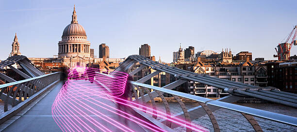 John Rensten Plakát, Obraz - connection with dynamic  fibre optic light trail, John Rensten, 50 × 22.3 cm