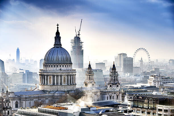 Neil Spence Plakát, Obraz - St Paul's Cathedral and London, Neil Spence, 40 × 26.7 cm