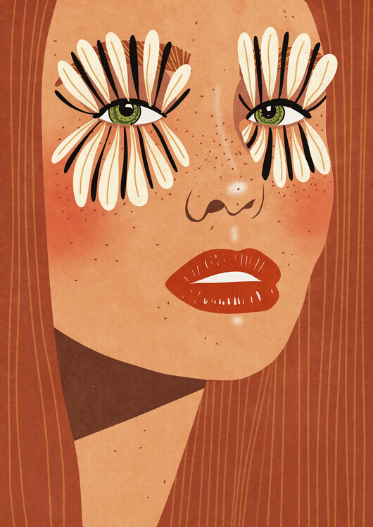 Raissa Oltmanns Plakát, Obraz - Flower Eyes, Raissa Oltmanns, 30 × 40 cm