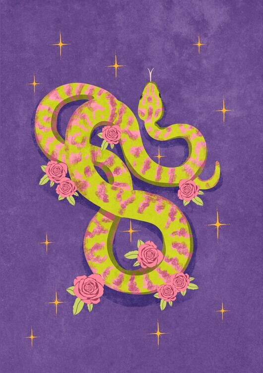 Raissa Oltmanns Plakát, Obraz - Snake, Raissa Oltmanns, 30 × 40 cm