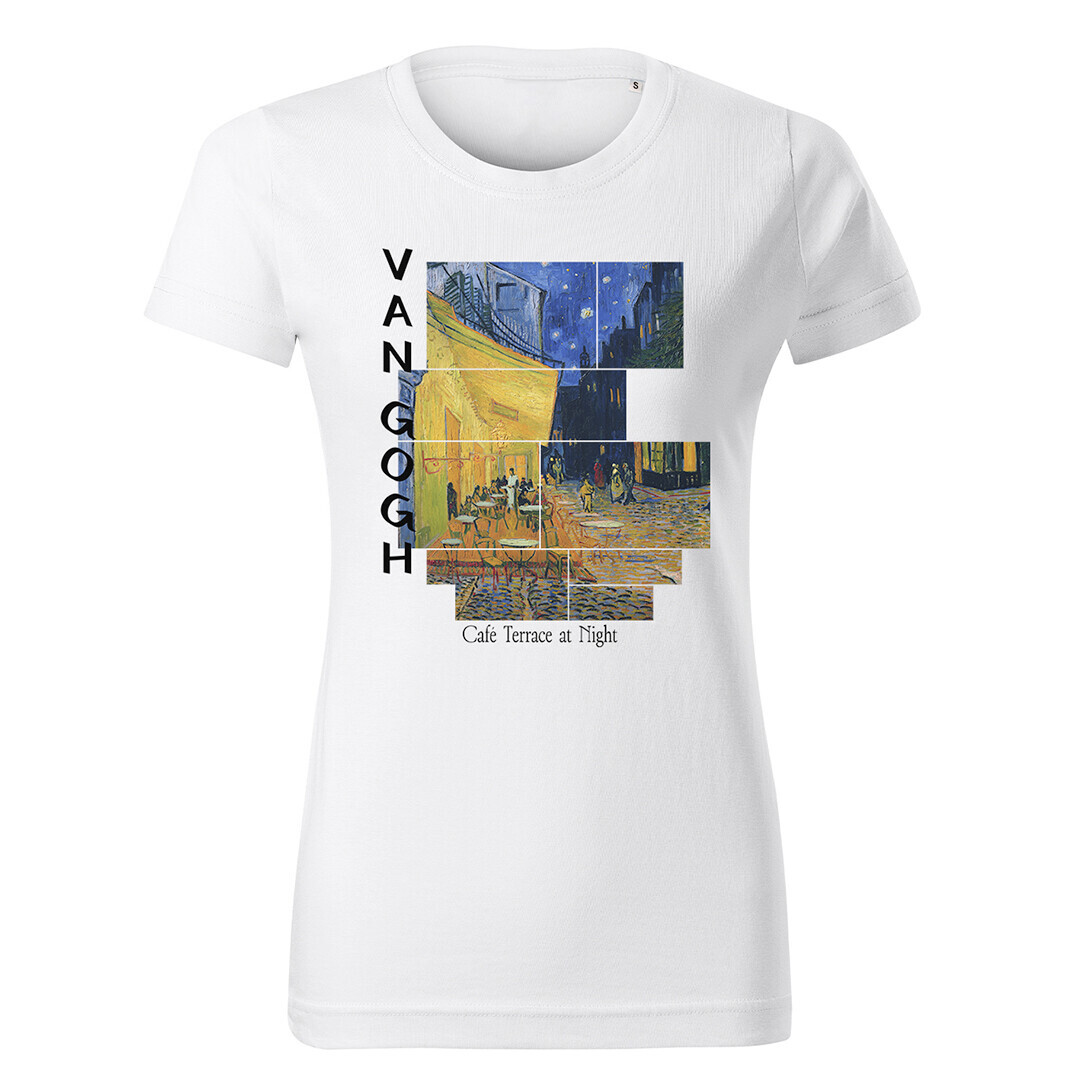 Europosters Tričko Cafe Terrace at Night, Vincent van Gogh, Dámské, Regular, S