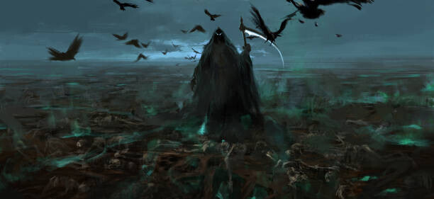 liuzishan Plakát, Obraz - Death dominates the earth, 3D illustration., liuzishan, 50 × 23 cm