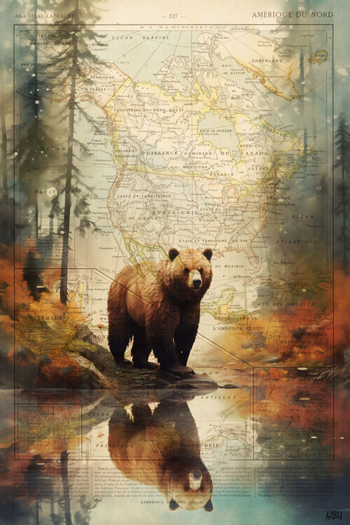Thomas Chedeville Plakát, Obraz - Grizzly 2, Thomas Chedeville, 26.7 × 40 cm
