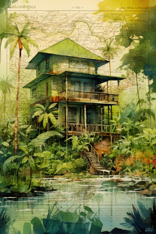Thomas Chedeville Plakát, Obraz - Jungle House, Thomas Chedeville, 26.7 × 40 cm