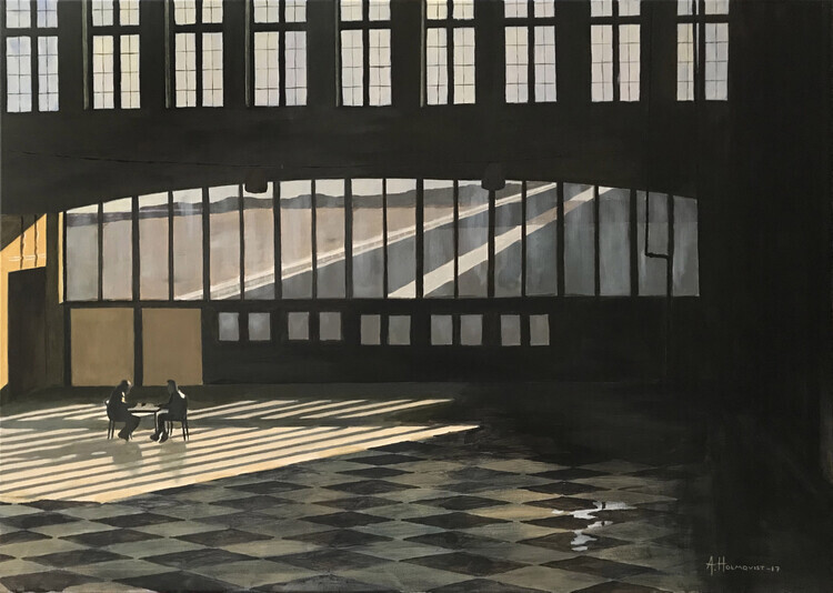 Borgenhag Holmqvist Plakát, Obraz - Sunlit Room With Large Windows, Borgenhag Holmqvist, 40 × 30 cm