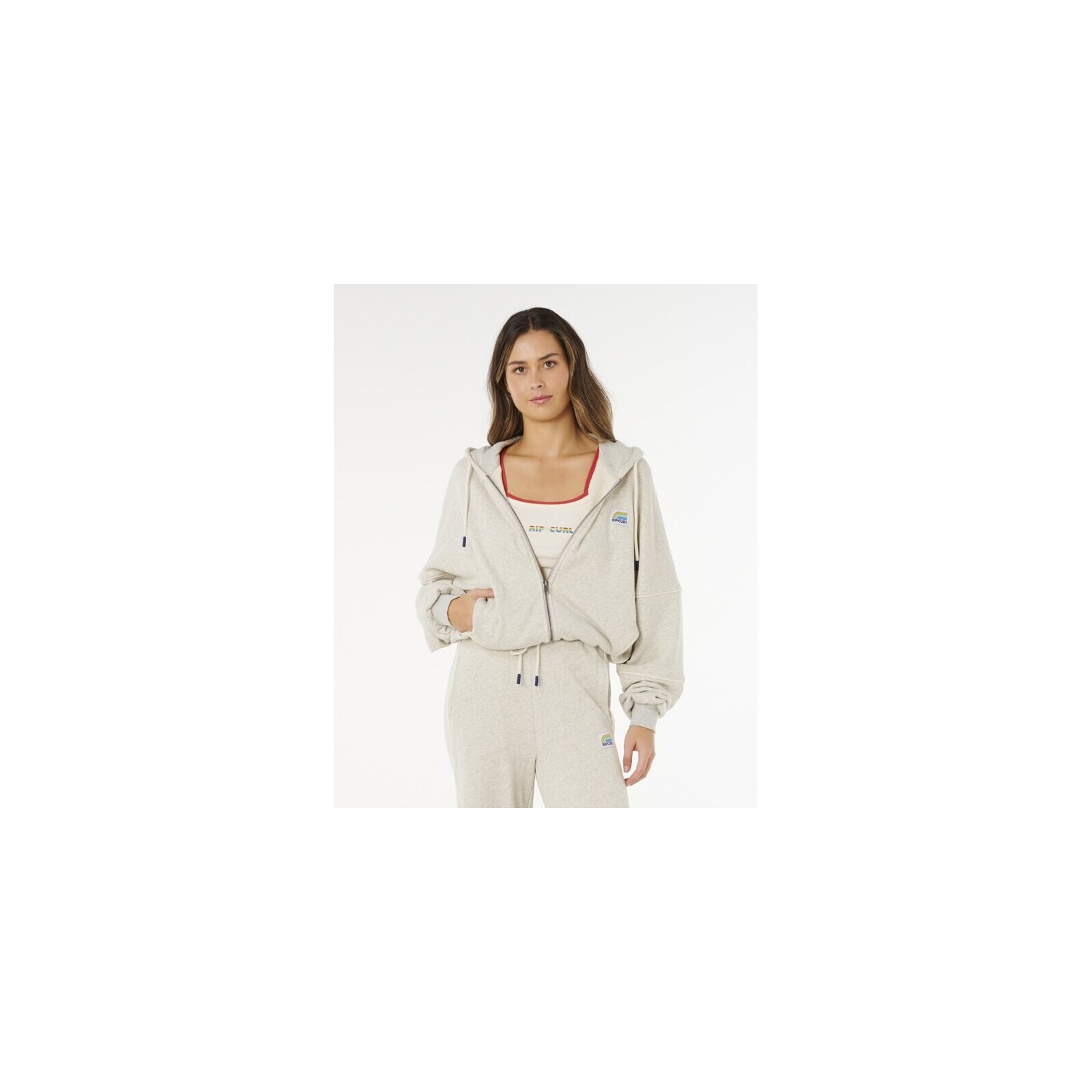 mikina RIP CURL - Surf Side Spliced Zip Through Grey Marle (85) velikost: M