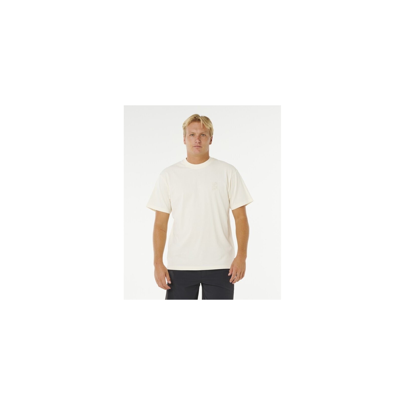 triko RIP CURL - Search Embroidery Tee Bone (3021) velikost: M