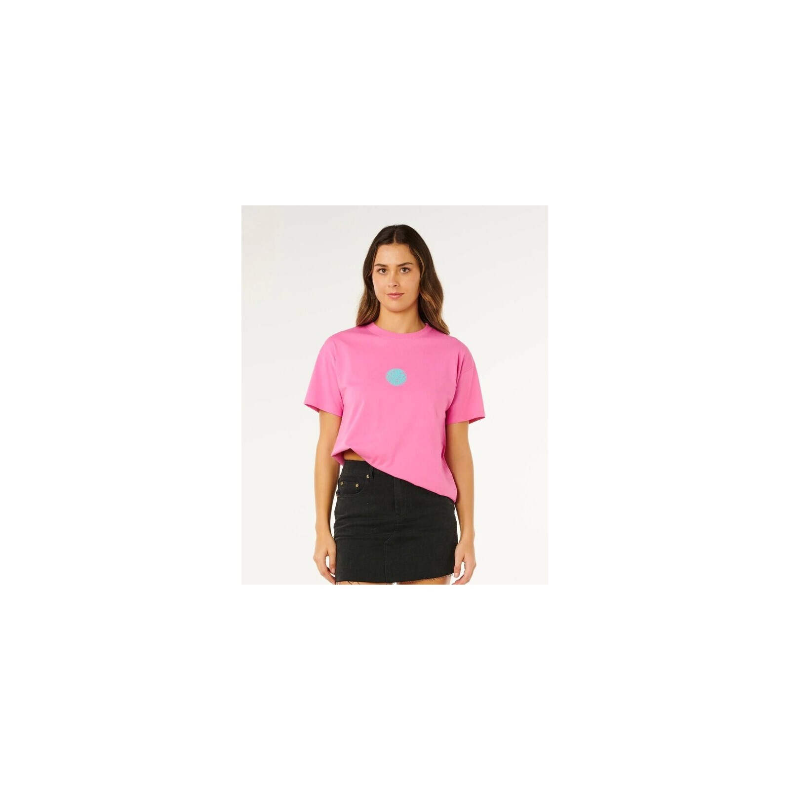 triko RIP CURL - Icons Of Surf Relaxed Tee Super Pink (4007)