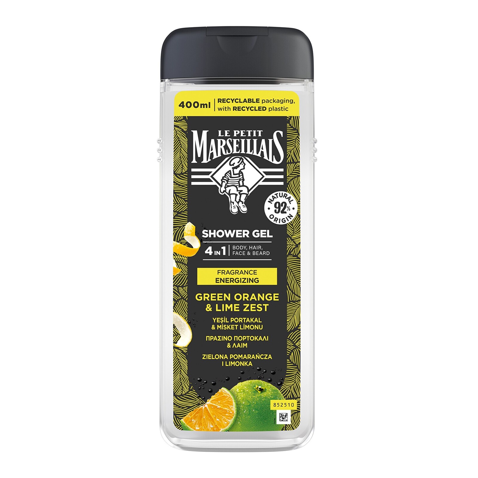 Le Petit Marseillais Sprchový gel 4v1 Green Orange & Lime Zest 400 ml