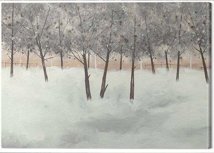 PYRAMID Obraz na plátně Stuart Roy - Silver Trees on White, 2 - 60×80 cm