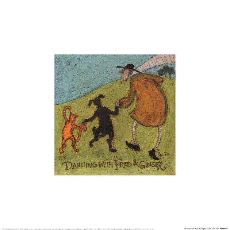 PYRAMID Umělecký tisk Sam Toft - Dancing Witch Fred & Ginger, 30 × 30 cm