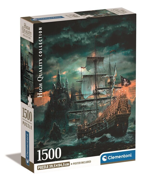 CLEMENTONI Puzzle Compact Box - The Pirates Ship, 1500 ks