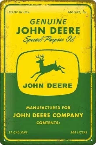 Postershop Plechová cedule John Deere Special Purpose Oil, 20 x 30 cm