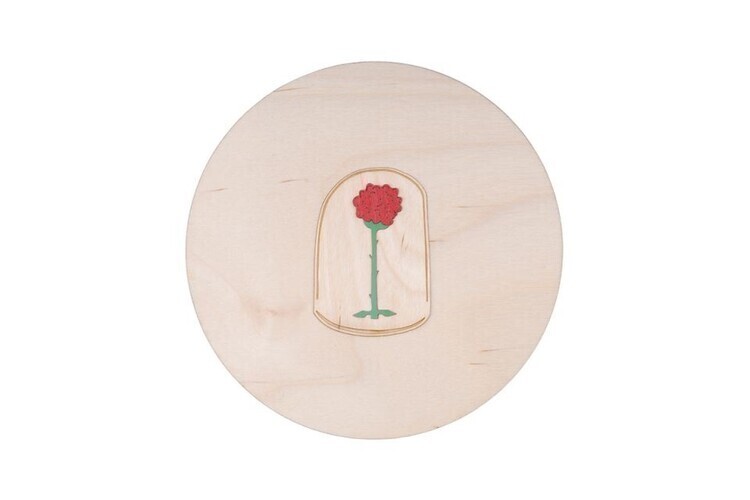 Bewooden Dřevěná dekorace na zeď Dřevěná dekorace na zeď The Little Prince - Rose