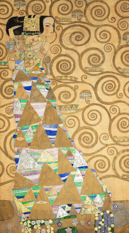 Gustav Klimt Plakát, Obraz - Study for Expectation (1905–09), Gustav Klimt, 22.2 × 40 cm