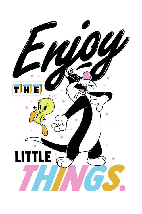 Europosters Plakát, Obraz - Looney Tunes - Enjoy the little things, 26.7 × 40 cm