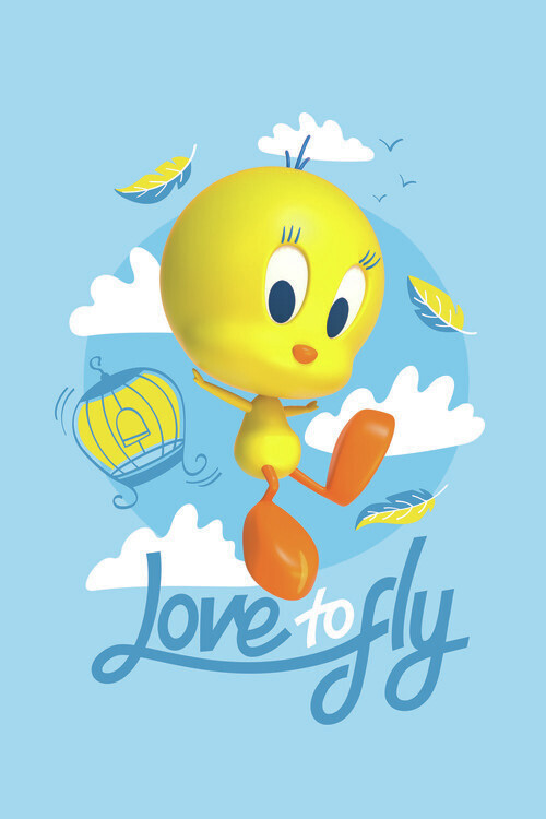 Europosters Plakát, Obraz - Tweety - Love to fly, 26.7 × 40 cm