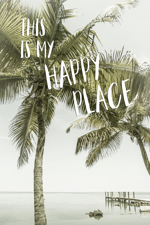 Melanie Viola Plakát, Obraz - This is my happy place | Oceanview, Melanie Viola, 26.7 × 40 cm
