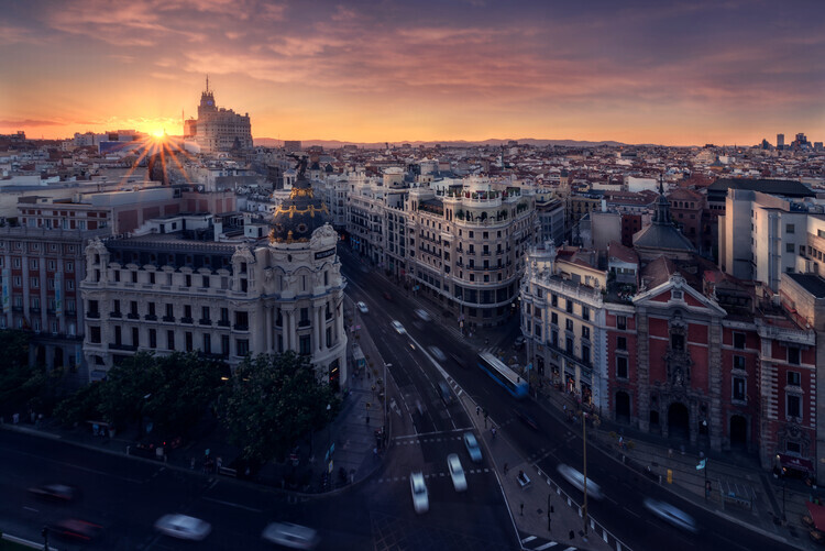Ivan Ferrero Plakát, Obraz - Madrid city, Ivan Ferrero, 40 × 26.7 cm