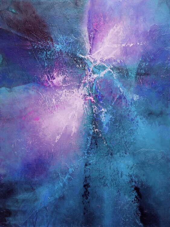 Annette Schmucker Plakát, Obraz - energy - pink and violet, Annette Schmucker, 30 × 40 cm