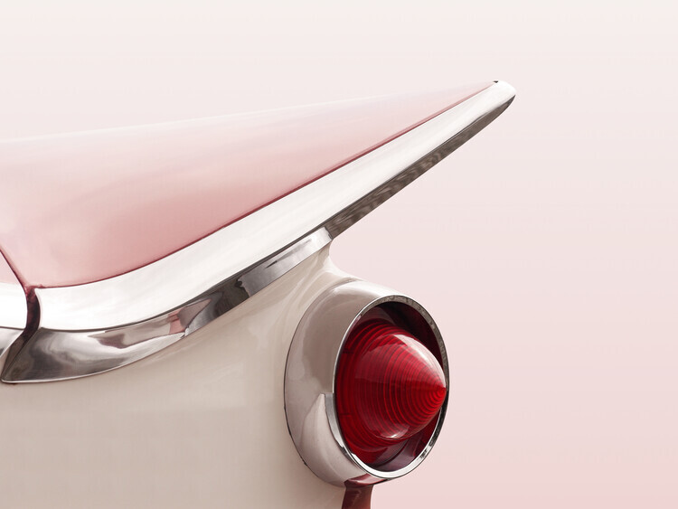 Beate Gube Plakát, Obraz - US classic car 1959 Electra tail fin abstract, Beate Gube, 40 × 30 cm