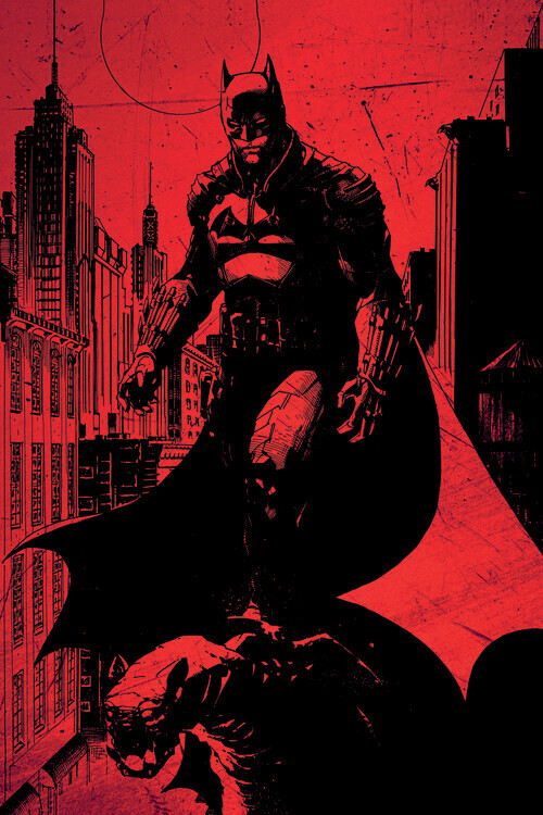 Europosters Plakát, Obraz - The Batman - Sketch, 26.7 × 40 cm