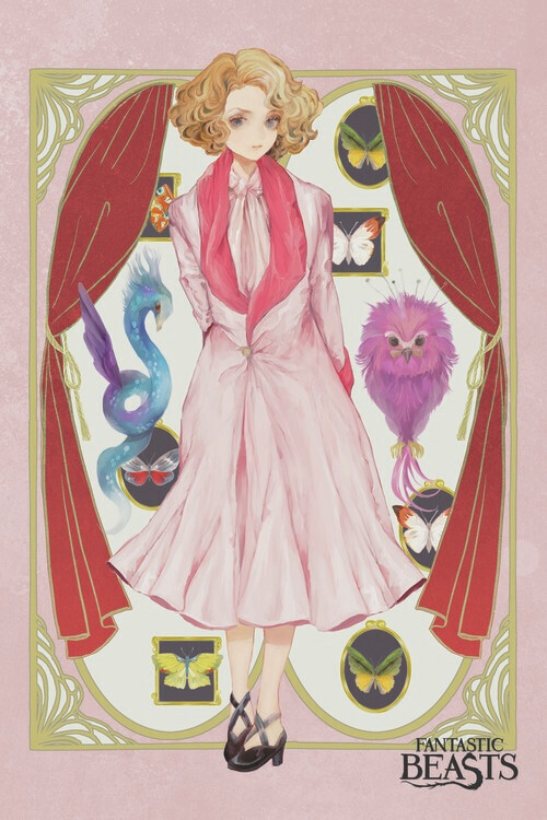 Europosters Plakát, Obraz - Fantastická zvířata - Queenie Yume, 26.7 × 40 cm